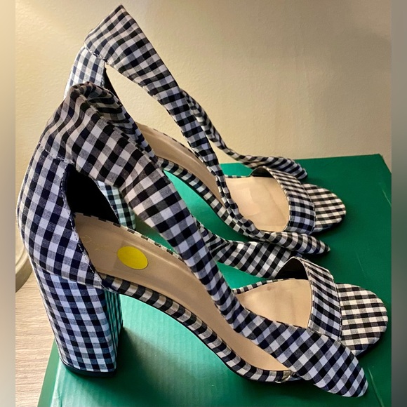 Black and white checkered sandals - Picture 6 of 9